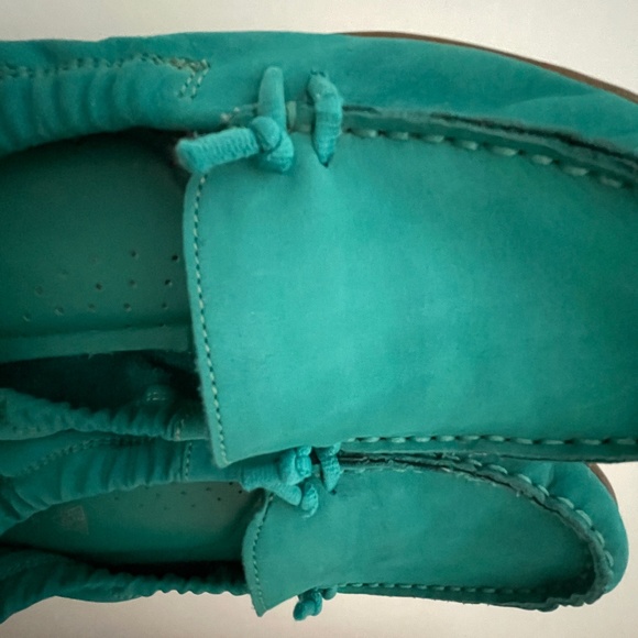 Hush Puppies Aqua Suede Flats Loafer Moccasin - Picture 12 of 12